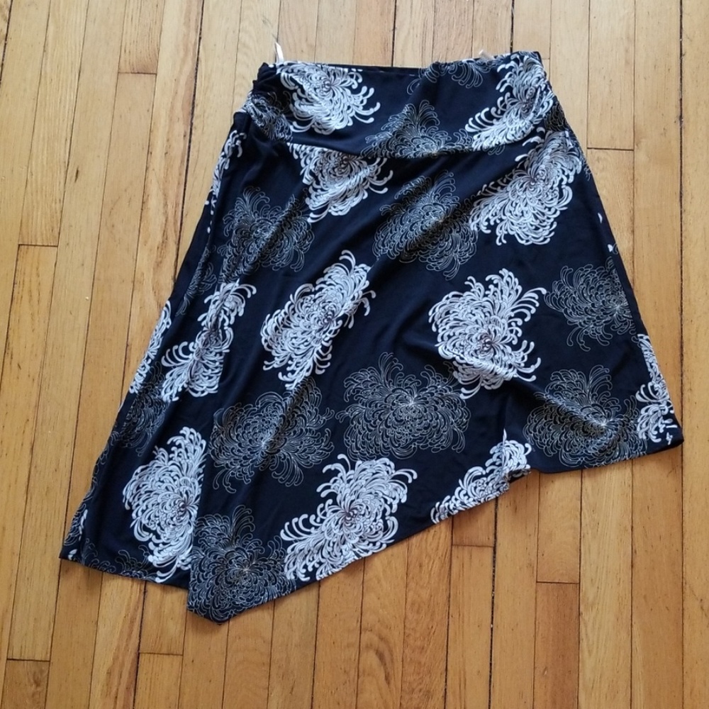 Slinky asymmetrical skirt